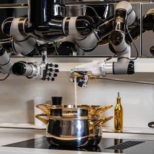 Robot de cocina con brazos