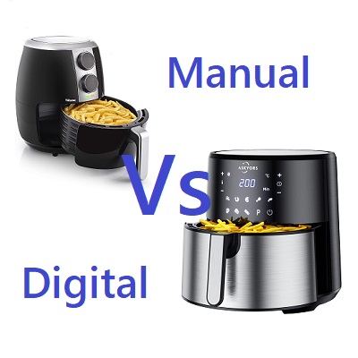 Freidora de aire digital vs Freidora de aire manual